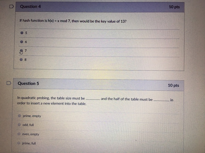 pts x guarantees O(1) access time for worst case. O linear probing