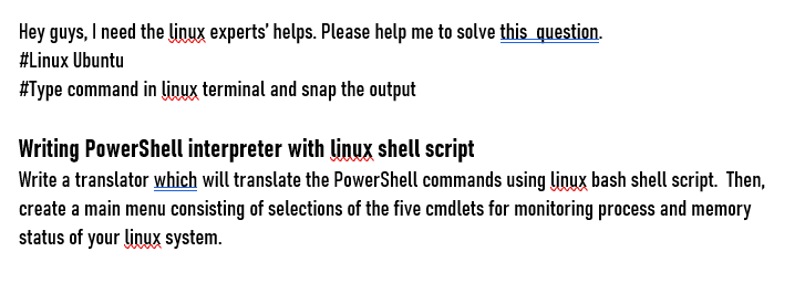 Hey guys, I need the linux experts' helps. Please help me