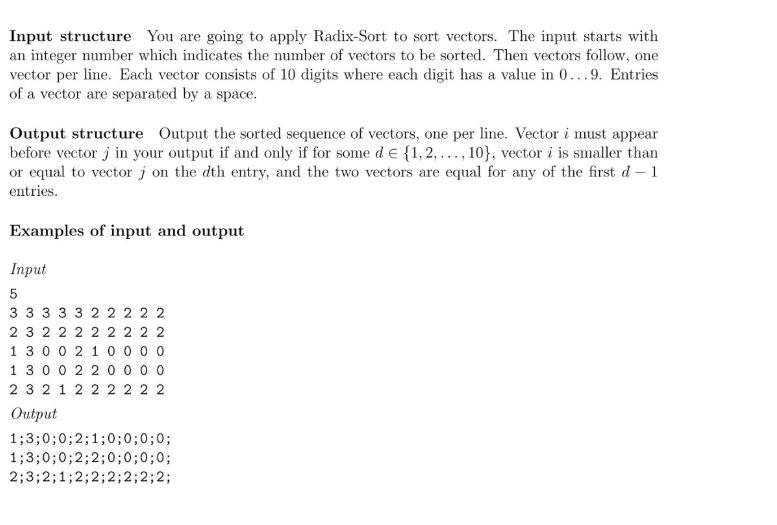 How would I implement this in Java? FYI the sample output is