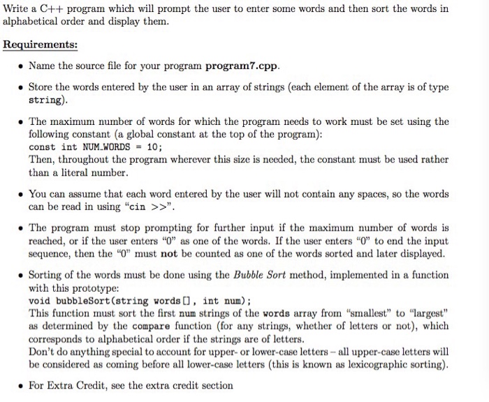  in c++ thank you Write a C+ program which will prompt
