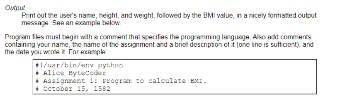 program as a separate file, and upload it to the course website.