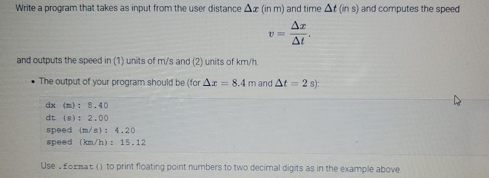  Write a python program that takes as input from the user