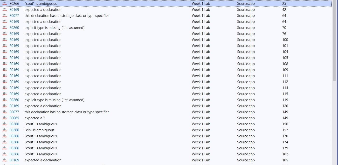 - This is C++ code, I need help with fixing errors attached