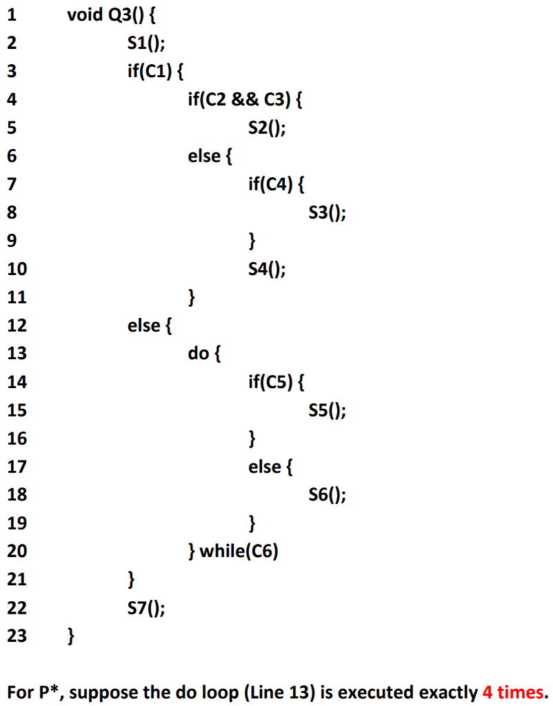 1. Draw the program graph. You must use line numbers to label