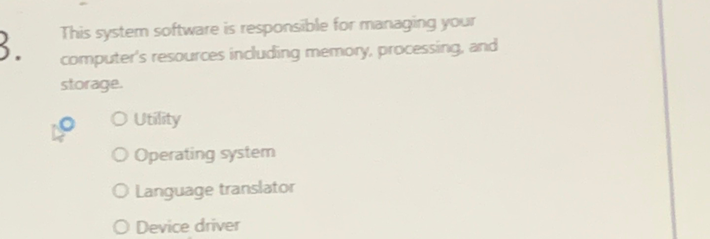  This system software is responsible for managing your computer's rescurces indurfing