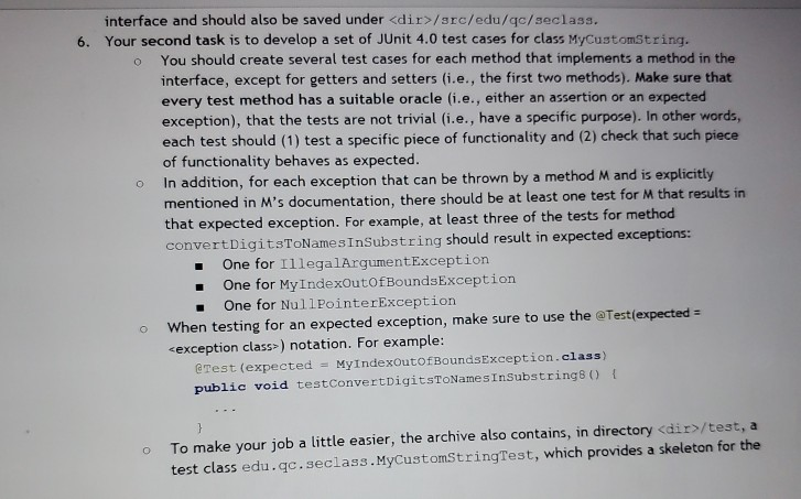 IDE Edit Source Refactor Navigate Search Project Run Window Help MyCustomString Test.java