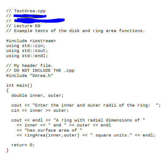surfaces of collinear cylinders). The data input to your program should be