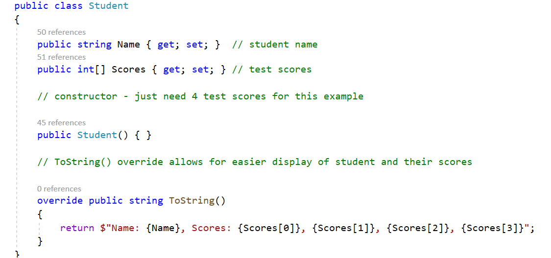I need a LING expression in c# for Group students by their