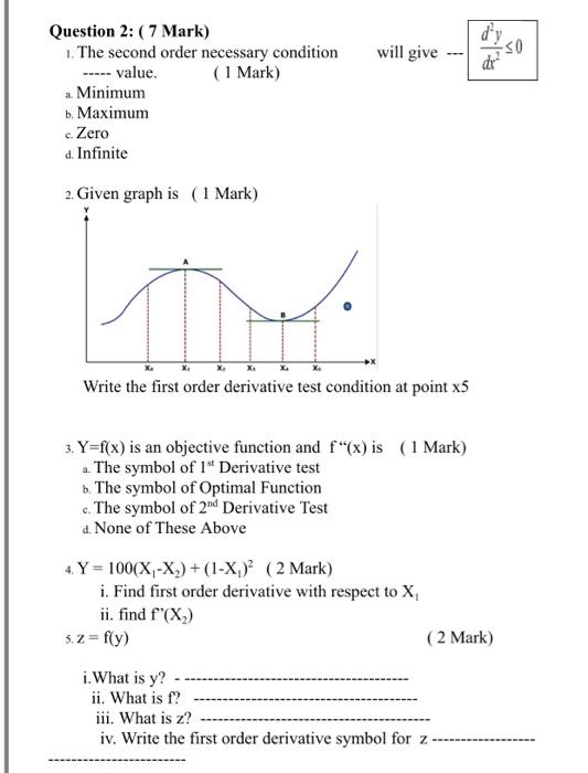  will give --- dy -50 dr Question 2: ( 7 Mark)