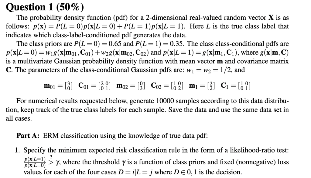  The probability density function (pdf) for a 2-dimensional real-valued random vector