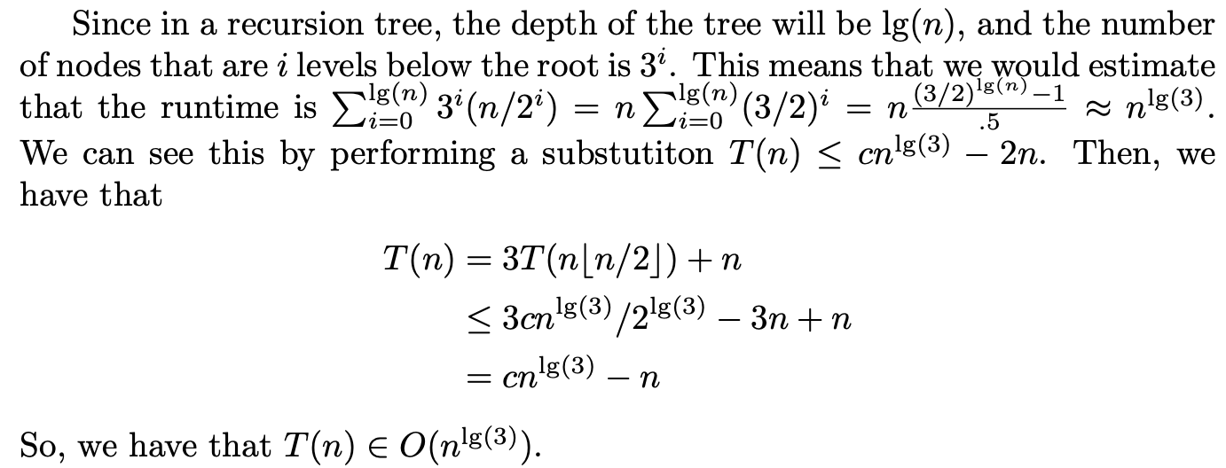 Task: Use a recursion tree to determine a good asymptomatic upper bound