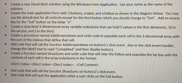  c# language needed for assignement . . . Create a new