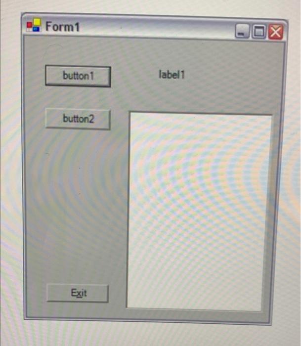 Visual Basic solution using the Windows Form Application. Use your name as