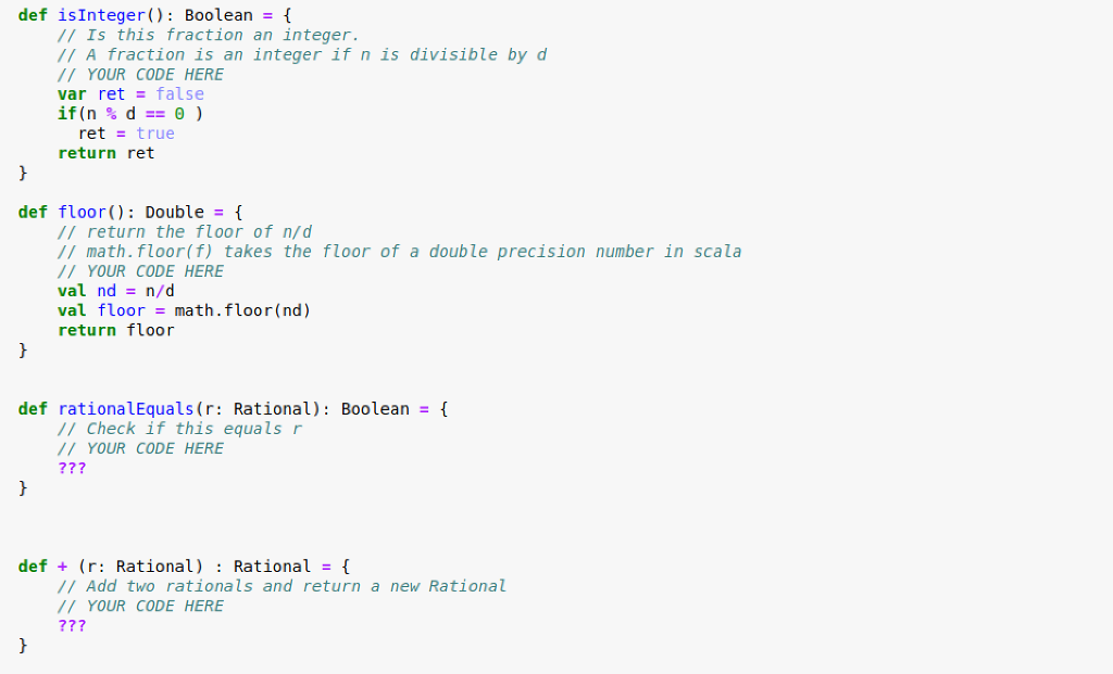 Rational that is supposed to represent fractionswhere the numerator and denominator are