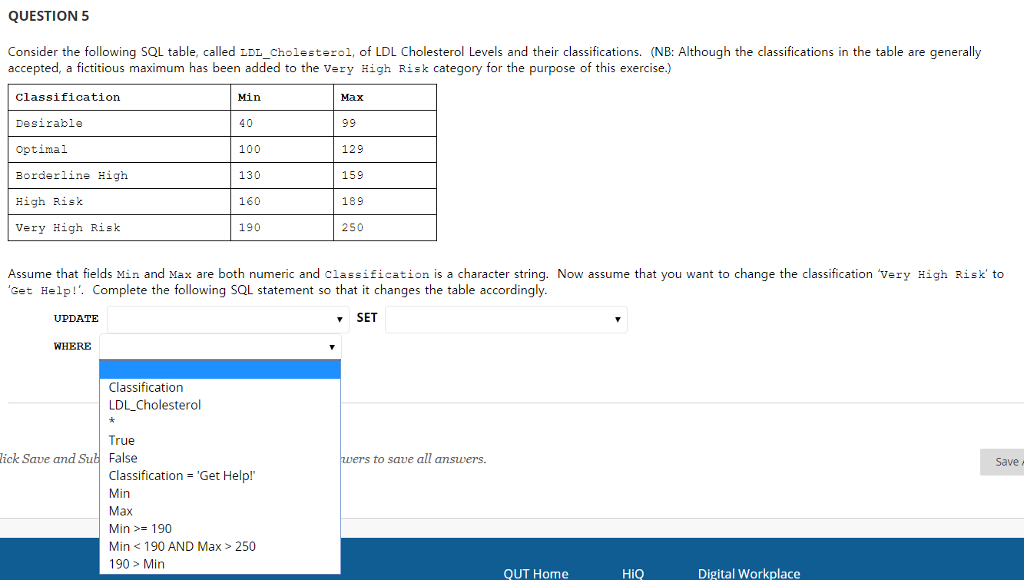 Min 40 100 130 160 190 Max 129 159 183 250 Assume