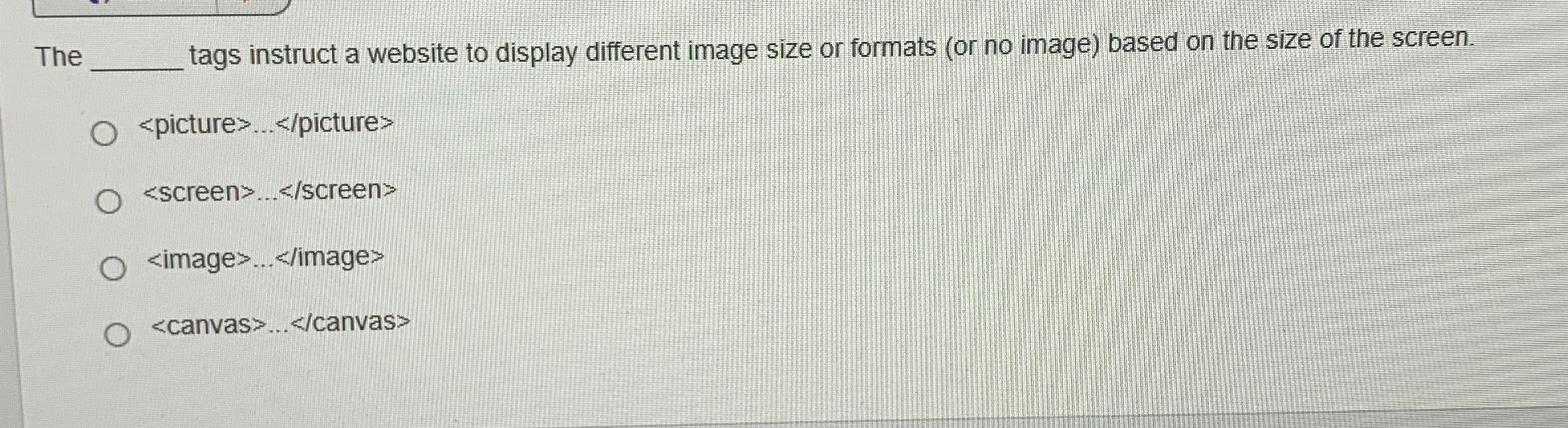  The tags instruct a website to display different image size or