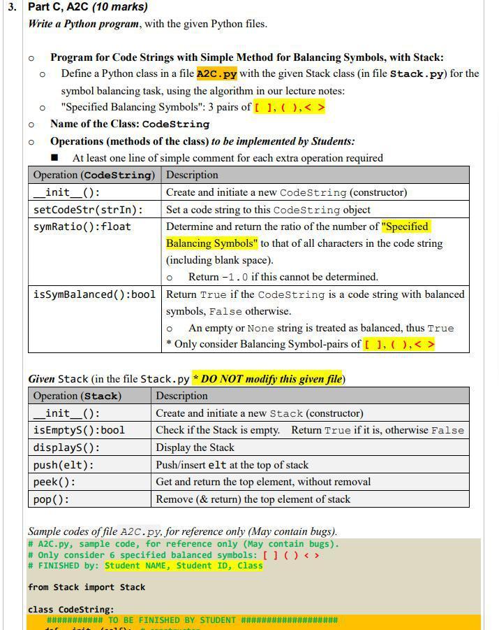  # Stack.py # DO NOT modify this file class Stack: #