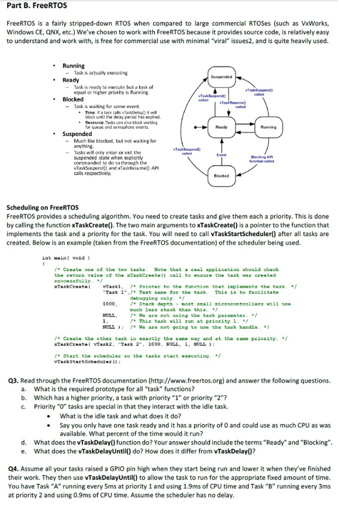 deadline on 31-May Assignment: Real Time Operating System Part A. Scheduling algorithms