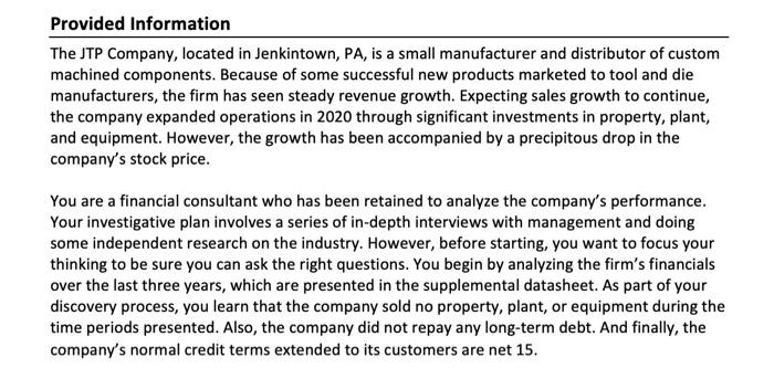 provided financial statements for 2019 and 2020. 2. Build common size balance