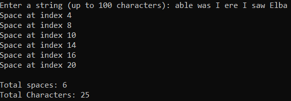 within a string. Your code will go through the string and every