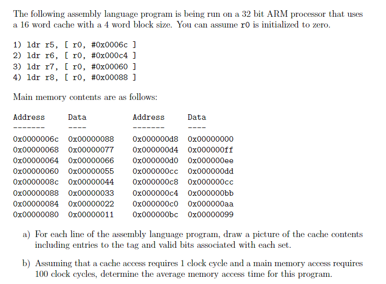  The following assembly language program is being run on a 32