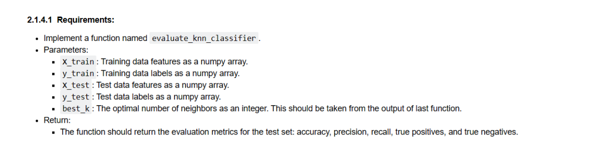  write a python code for these requirements, your code must match