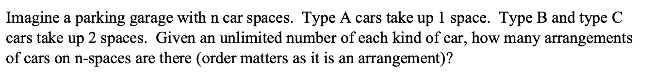 of the story problems given below. Give the recursive equation at the