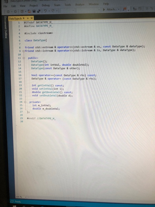 works with this object type. 1. Give the declaration and implementation of
