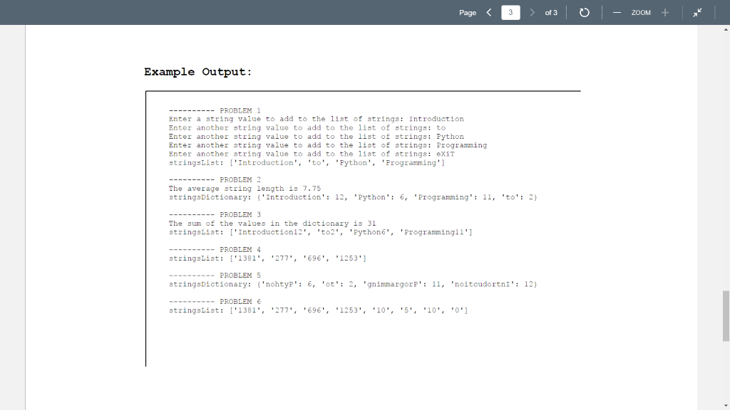 Note: Create a Python module called LoopsLab to illustrate the solutions to