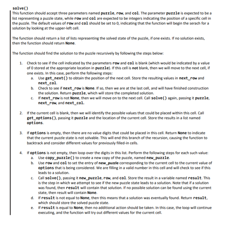 9 elements, and will represent a single row in the puzzle. Empty