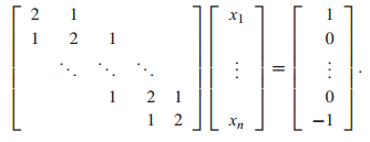Use the Jacobi Method to solve the sparse system within three correct