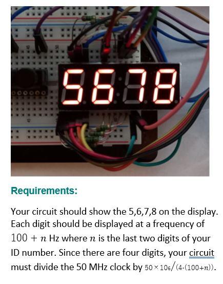 need a clock divider that controls a digit counter. The digit counter