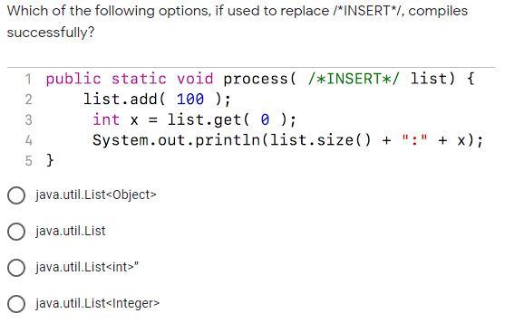 below? 1 public class Test { 2 public static void main(String[] args)