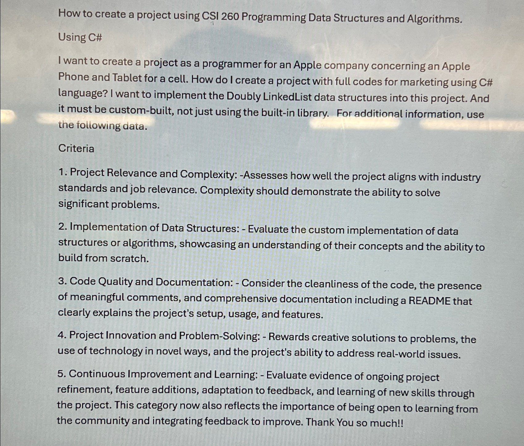  How to create a project using CSI 260 Programming Data Structures
