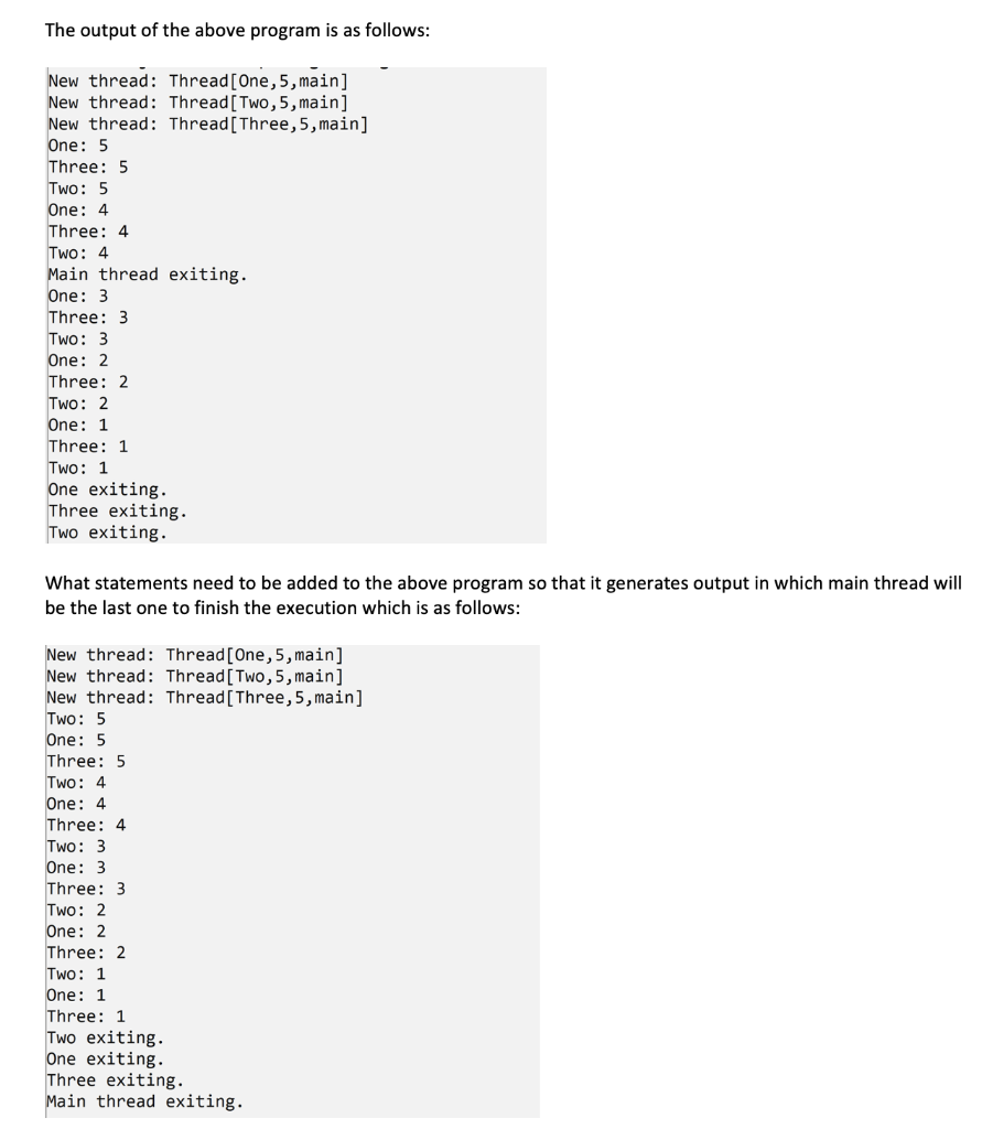 thread Thread t; NewThread(String threadname) { name = threadname; t = new