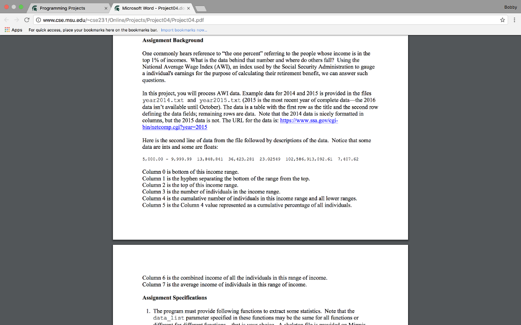 Need help creating PYTHON codes using functions to extract some statistics. Thank