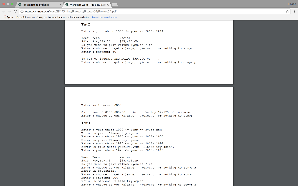 Programming Projects Microsoft Word Project C O www.cse.msu.ed 4/Projecto4.pdf Apps For quick