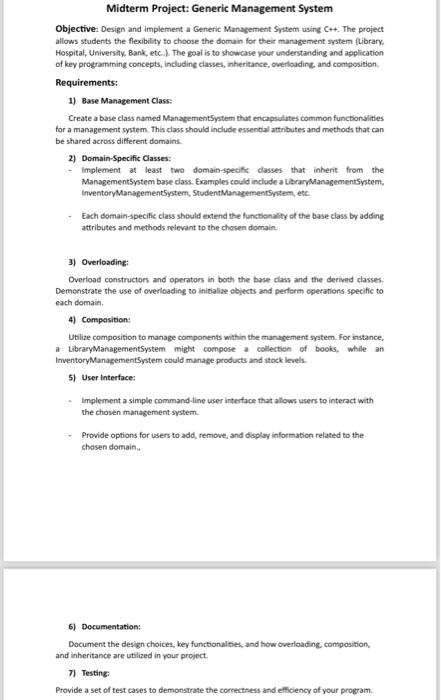  Design and implement a (( Hospital system))Management System using C++ that