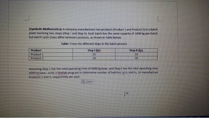  Show me the answer in Matlab command form to solve this