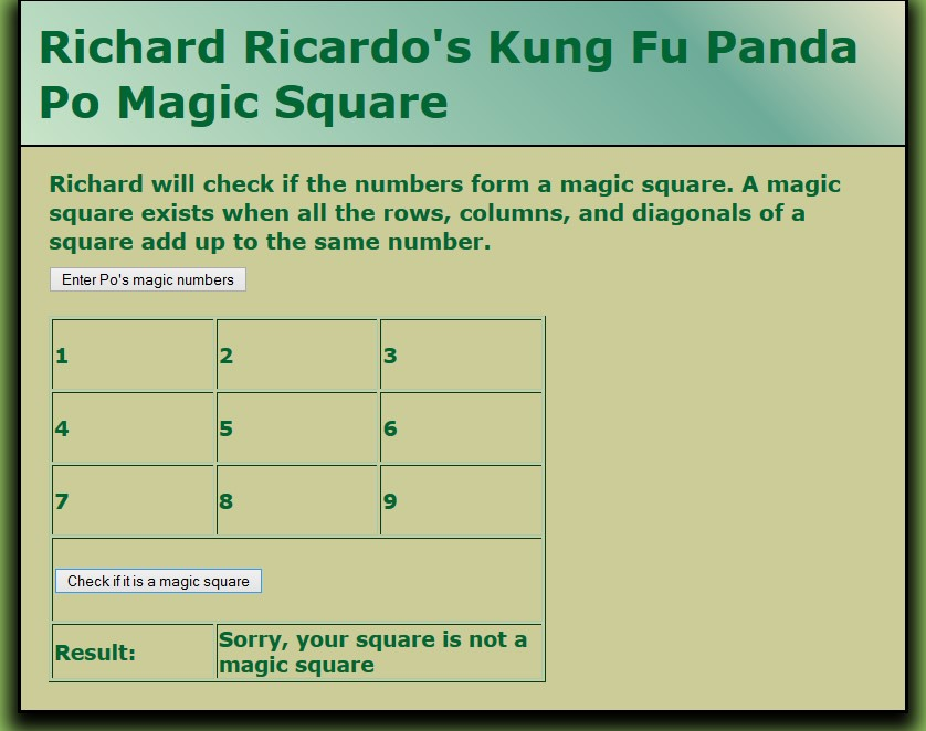 Write a program that allows the user to enter Pos magic numbers.