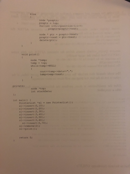 list Next part- stores link/pointer to next element You are asked to