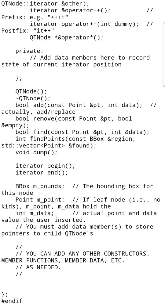 for the project https://userpages.umbc.edu/~park/cs341.s18/projects/proj3.shtml this project is on implenting a quadtree. i