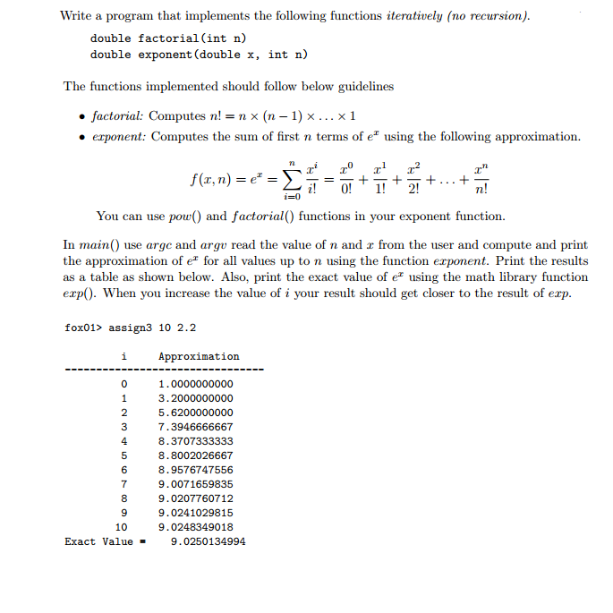  Please use C. Thank you! Write a program that implements the