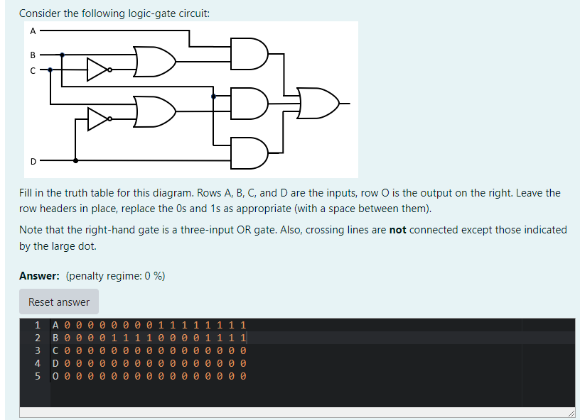  what would be the correct truth table values and minterm expansion