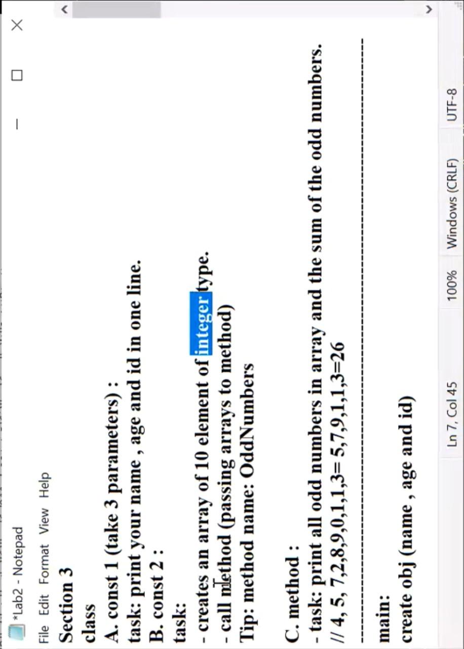  write in Java programing - *Lab2 - Notepad File Edit Format