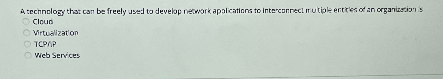  A technology that can be freely used to develop network applications