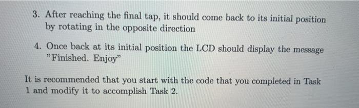 coil energizing sequence for the stepper motor to fully rotate once in