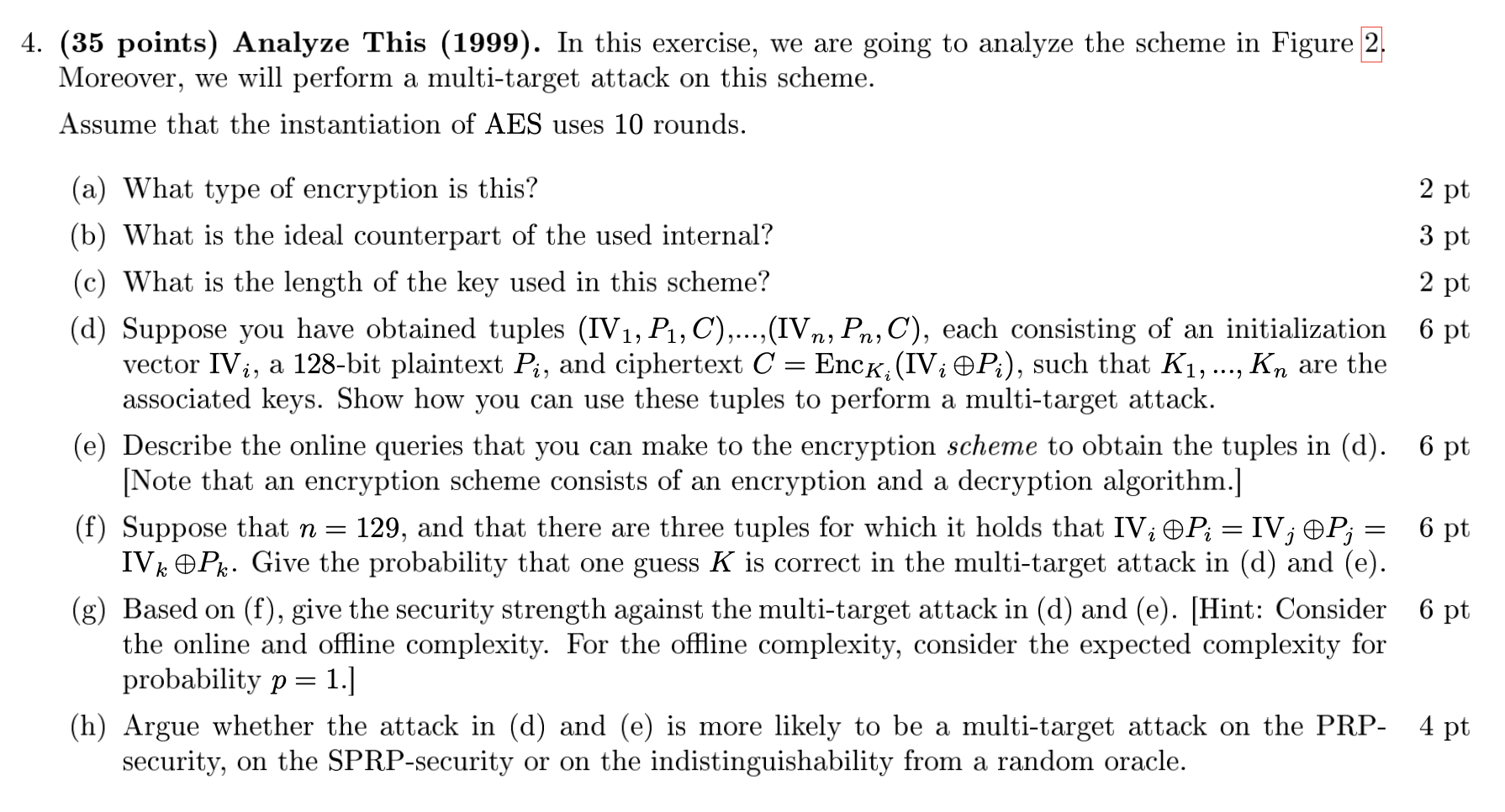 I need full answer 4. (35 points) Analyze This (1999). In this