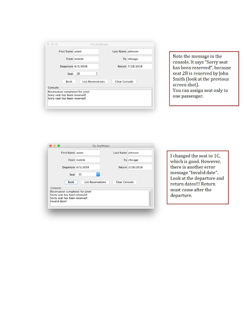 order for a passenger to book a flight, he/she must enter the