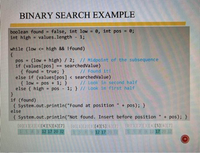 with at least 10 elements and you can choose the data type.